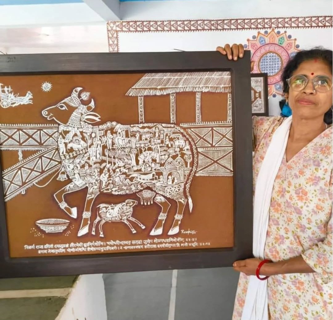 देश में पहली बार जयपुर की वरिष्ठ चित्रकार रेखा ने भगवान राम के पूर्वज राजा दिलीप पर बनाई पेंटिंग सीरीज..